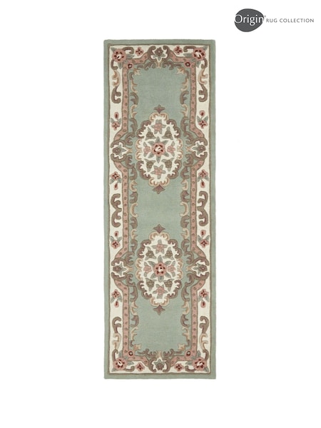 Origin Rug Collection. Green Shensi Wool Runner (AN2846) | £105