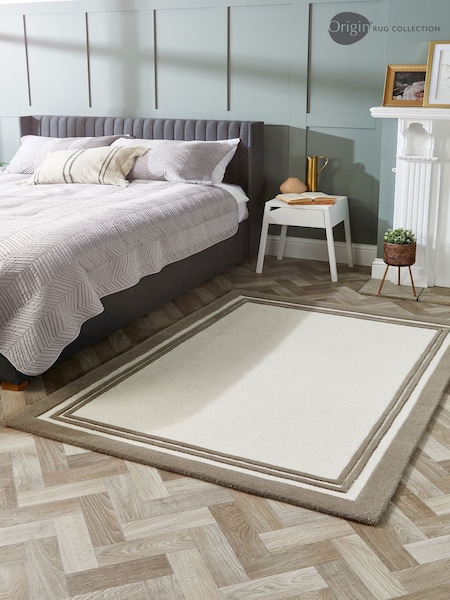 Origin Rug Collection. Grey Piper Wool Rug (AN2847) | £90