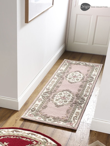 Origin Rug Collection. Pink Shensi Wool Runner (AN2849) | £105