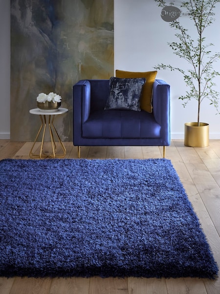 Origin Rug Collection. Blue Chicago Soft Shaggy Rug (AN2853) | £85