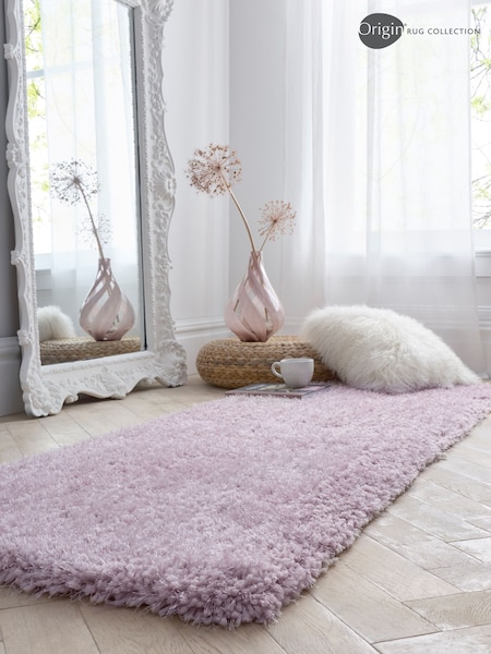 Origin Rug Collection. Pink Chicago Soft Shaggy Rug (AN2855) | £85