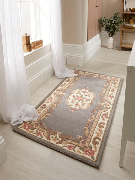 Origin Rugs Grey Shensi Wool Runner (AN2861) | £55