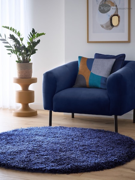 Origin Rug Collection. Blue Chicago Soft Shaggy Rug (AN2863) | £85