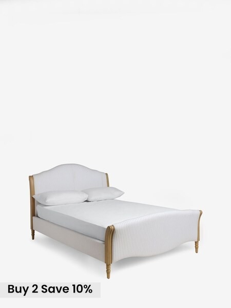 Laura Ashley Henley Duck Egg Stripe Sarsden Wooden And Upholstery Bed Frame (AN2904) | £725 - £825