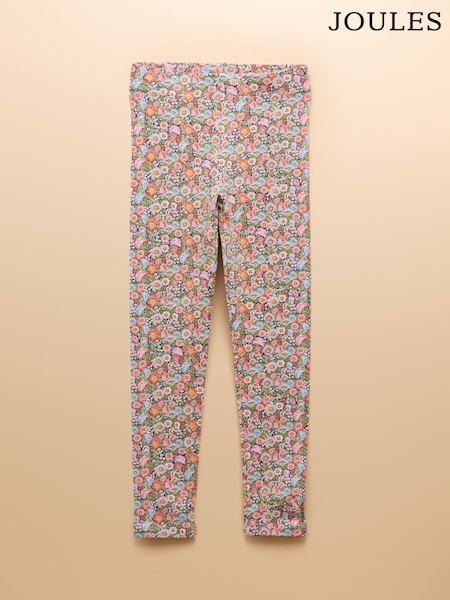 Joules Girls' Deedee Pink Ditsy Jersey Leggings (AN2933) | £12 - £14