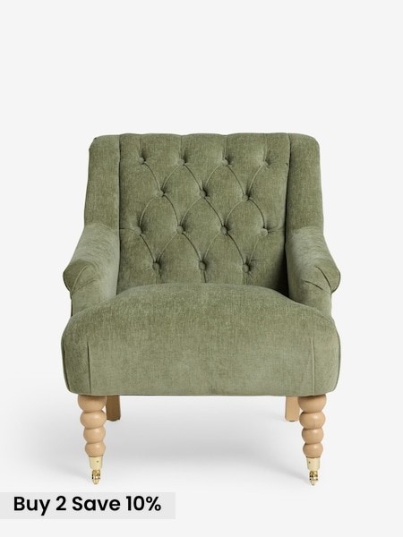 Laura Ashley Stretton Chenille Hedgerow Green Ropsley Accent Chair (AN2981) | £425