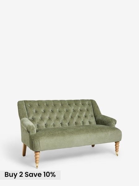 Laura Ashley Stretton Chenille Hedgerow Green Ropsley Small 2 Seater Sofa (AN2982) | £849