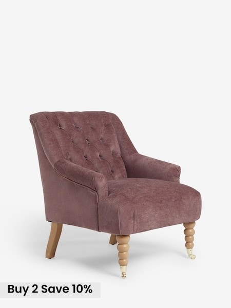 Laura Ashley Stretton Chenille Dusky Plum Purple Ropsley Accent Chair (AN2990) | £425