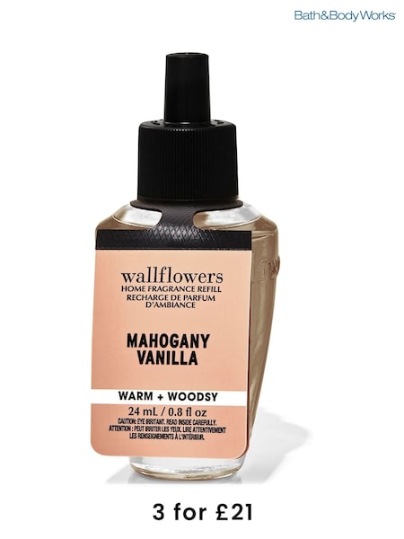 Bath & Body Works Mahogany Vanilla Wallflowers Fragrance Refill 0.8 fl oz / 24 mL (AN3068) | £9