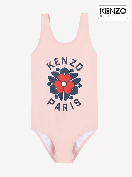 KENZO KIDS Pink Logo Swimming Costume (AN3156) | £65 - £75