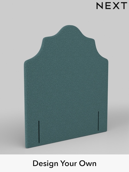 Chunky Chenille/Mid Teal Green Grand Country Headboard (AN3202) | £510