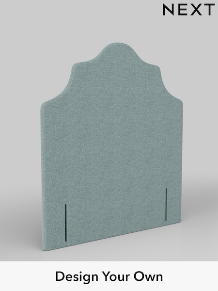 Chunky Chenille/Light Teal Green Grand Country Headboard (AN3212) | £535