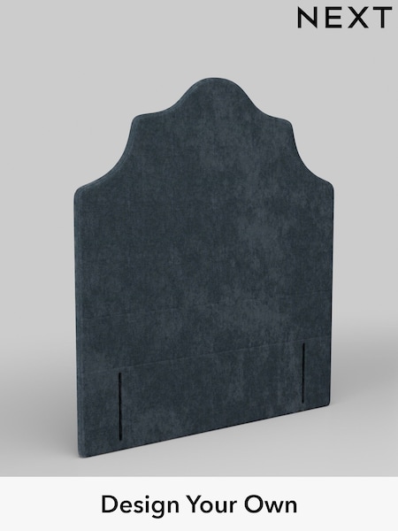 Distressed Velour/Midnight Blue Grand Country Headboard (AN3233) | £535