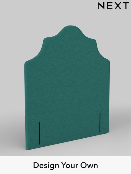 Fine Chenille Easy Clean/Dark Juniper Green Grand Country Headboard (AN3238) | £485