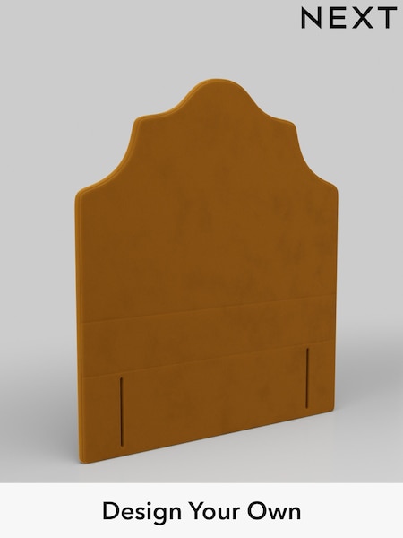 Plush Velvet Easy Clean/Mustard Yellow Grand Country Headboard (AN3364) | £510