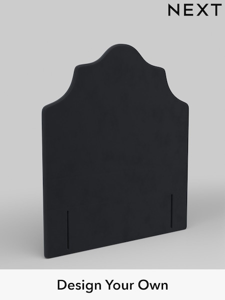 Plush Velvet Easy Clean/Charcoal Grey Grand Country Headboard (AN3371) | £485