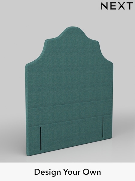 Tweedy Chenille/Dark Teal Green Grand Country Headboard (AN3393) | £470
