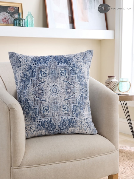 Origin Rug Collection. Blue Washable Garda Cushion (AN3412) | £18