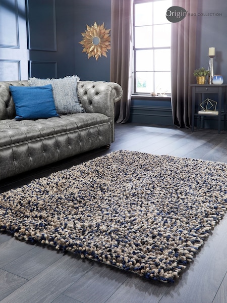 Origins Blue Rocks Shaggy Rug (AN3444) | £125 - £385
