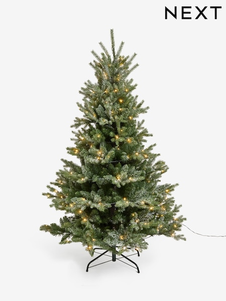 White Snowy Nordmann Fir 6ft Pre Lit Christmas Tree (AN3487) | £170