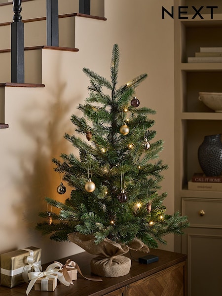 Green Nordmann Fir 3ft Pre Lit Christmas Tree (AN3492) | £28