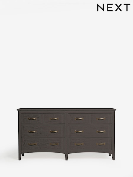 Dark Brown Oakham Oak Effect 8 Drawer Chest of Drawers (AN3519) | £575