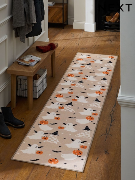 Grey Washable Halloween Runner (AN3527) | £45 - £65