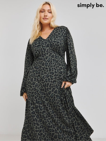 Simply Be Green Supersoft Midi Dress (AN3587) | £32
