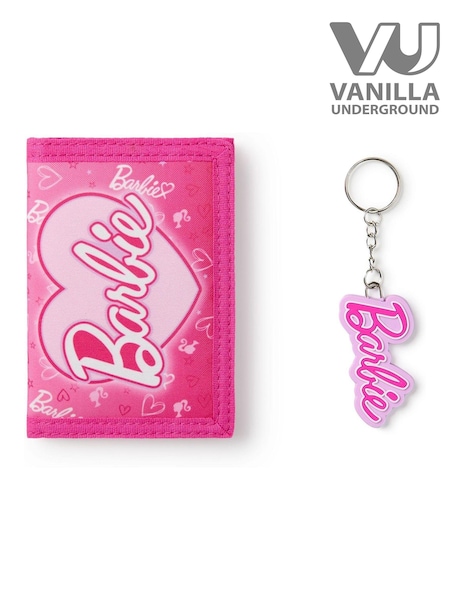 Vanilla Underground Pink Girls Barbie Wallet and Keyring Set (AN3616) | £14