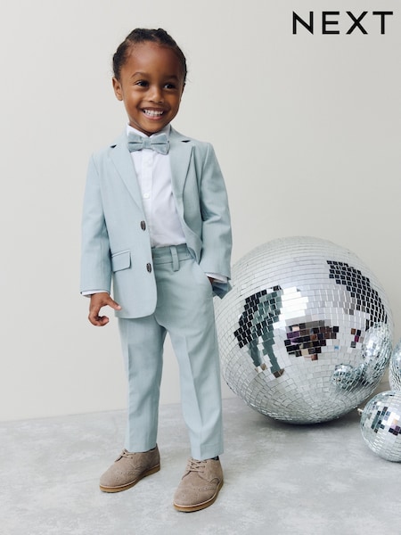 Blue Blazer Shirt Trousers and Bow Tie Set (3mths-9yrs) (AN3865) | £48 - £56