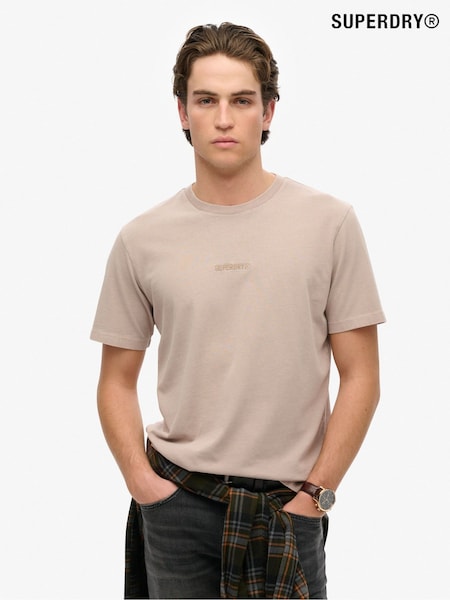 Superdry Natural Micro Logo 100% Cotton T-Shirt (AN3882) | £27