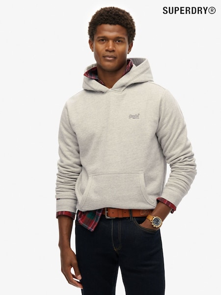 Superdry Grey Essential Loose Fit Logo Hoodie (AN3897) | £50