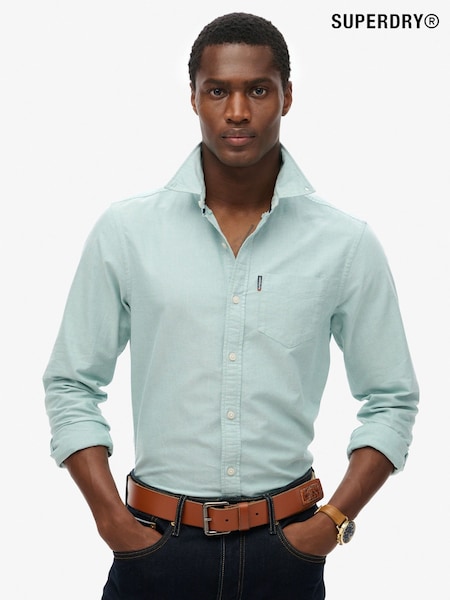 Superdry Green 100% Cotton Essentials Oxford Shirt (AN3914) | £45
