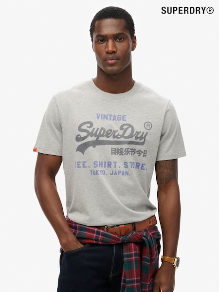 Superdry Grey VL Heritage Relaxed T-Shirt (AN3922) | £27