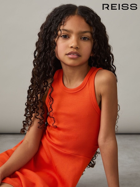Reiss Orange Eliza Jersey Ruched Skater Dress (AN4020) | £29