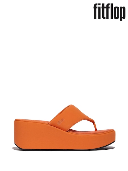FitFlop Orange Platfforms Wedge Toe Post Sandals (AN4055) | £65