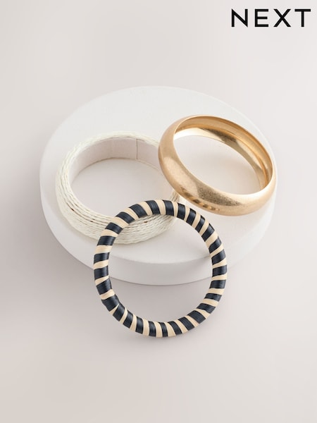 Black/White Raffia Bangle (AN4094) | £18