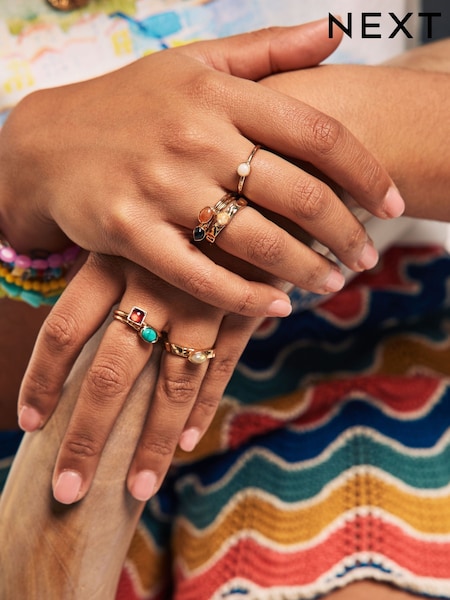 Gold Tone Stacking Rings Multipack (AN4112) | £10