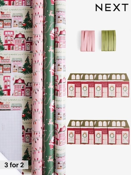 Santas Patisserie Set of 3, 3m Christmas Wrapping Papers (AN4344) | £8
