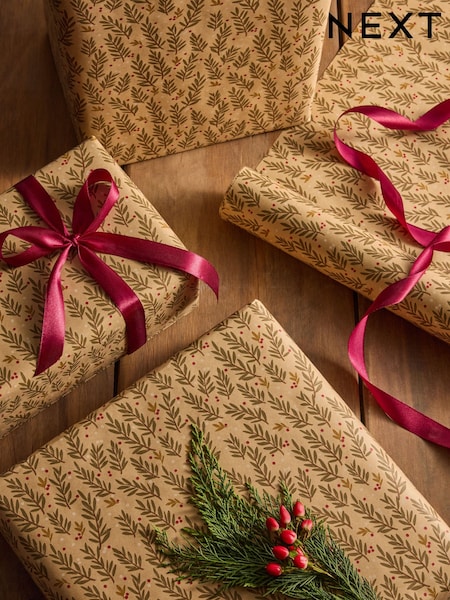 Craft Foliage Standard Width, 15m Christmas Wrapping Papers (AN4355) | £7