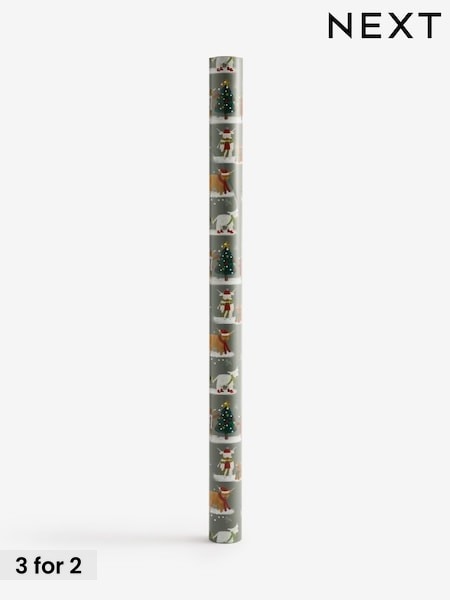 Sage Green Hamish Standard Width, 15m Christmas Wrapping Papers (AN4357) | £7