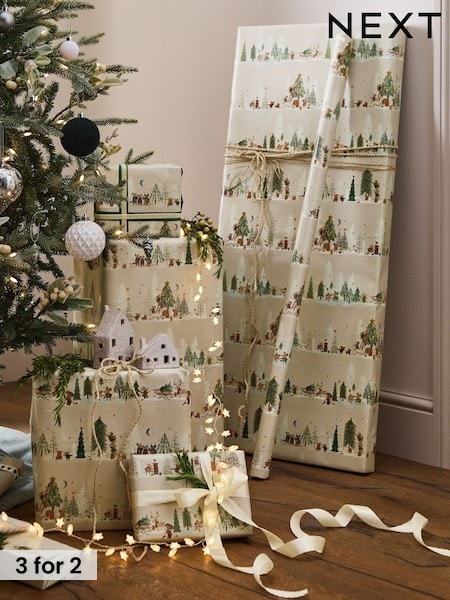 Cute Mice Extra Wide, 10m Christmas Wrapping Papers (AN4358) | £7