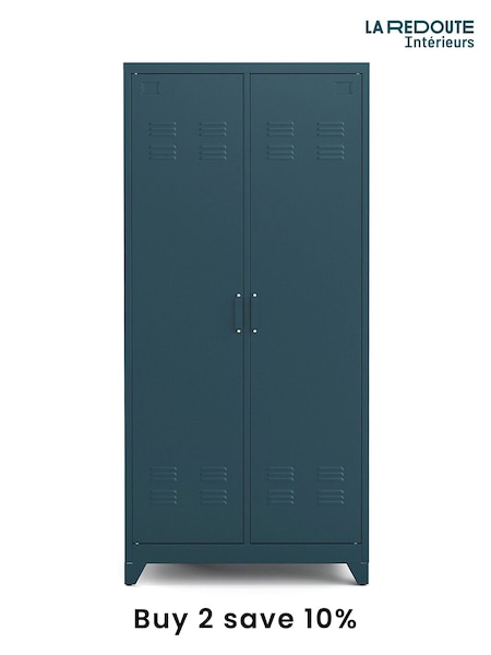 La Redoute Intérieurs Blue Hiba 2-Door Metal Cabinet (AN4376) | £355