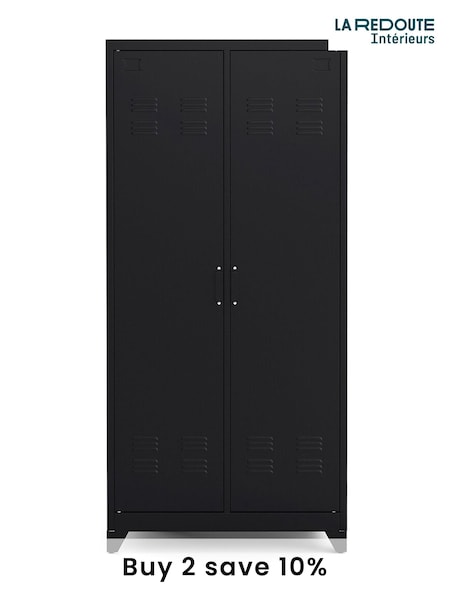 La Redoute Intérieurs Black Hiba 2-Door Metal Cabinet (AN4379) | £355