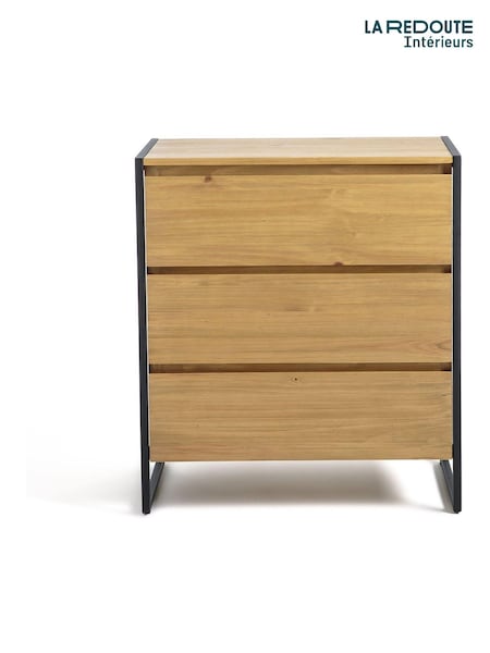 La Redoute Intérieurs Black Wood Hiba Chest of 3 Drawers (AN4386) | £335
