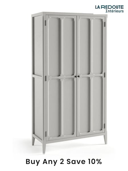 La Redoute Intérieurs Light Grey Eugénie 2-Door Wardrobe (AN4388) | £410