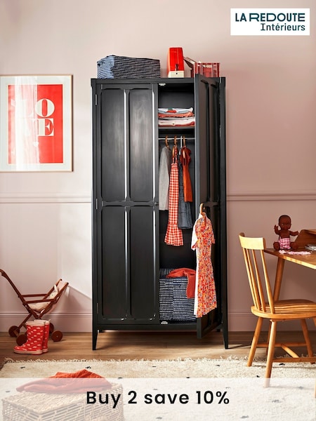 La Redoute Intérieurs Black Eugénie 2 Door Wardrobe (AN4401) | £410