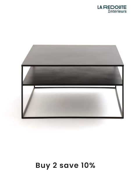 La Redoute Intérieurs Black Hiba Square Steel Coffee Table (AN4406) | £250