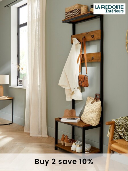 La Redoute Intérieurs Wood Metal Hiba Hallway Coat Rack & Bench (AN4410) | £170