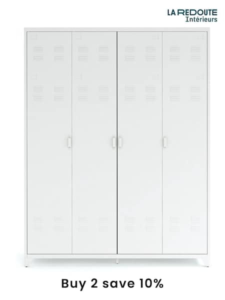La Redoute Intérieurs White Hiba 4-Door Steel Cabinet (AN4411) | £635
